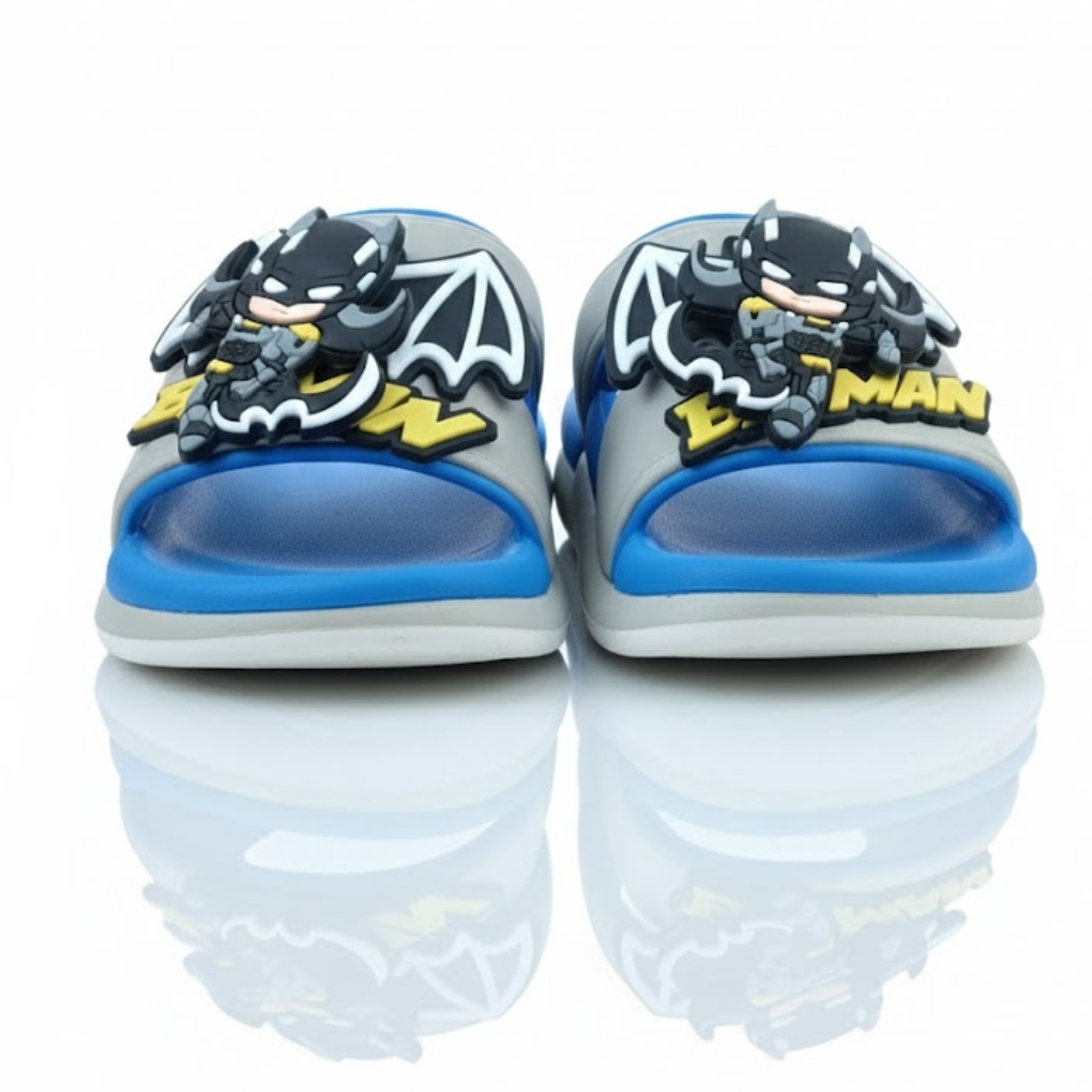  b1008 Shield Kids Slide Sandals – Midnight Blue & Graphite Edition